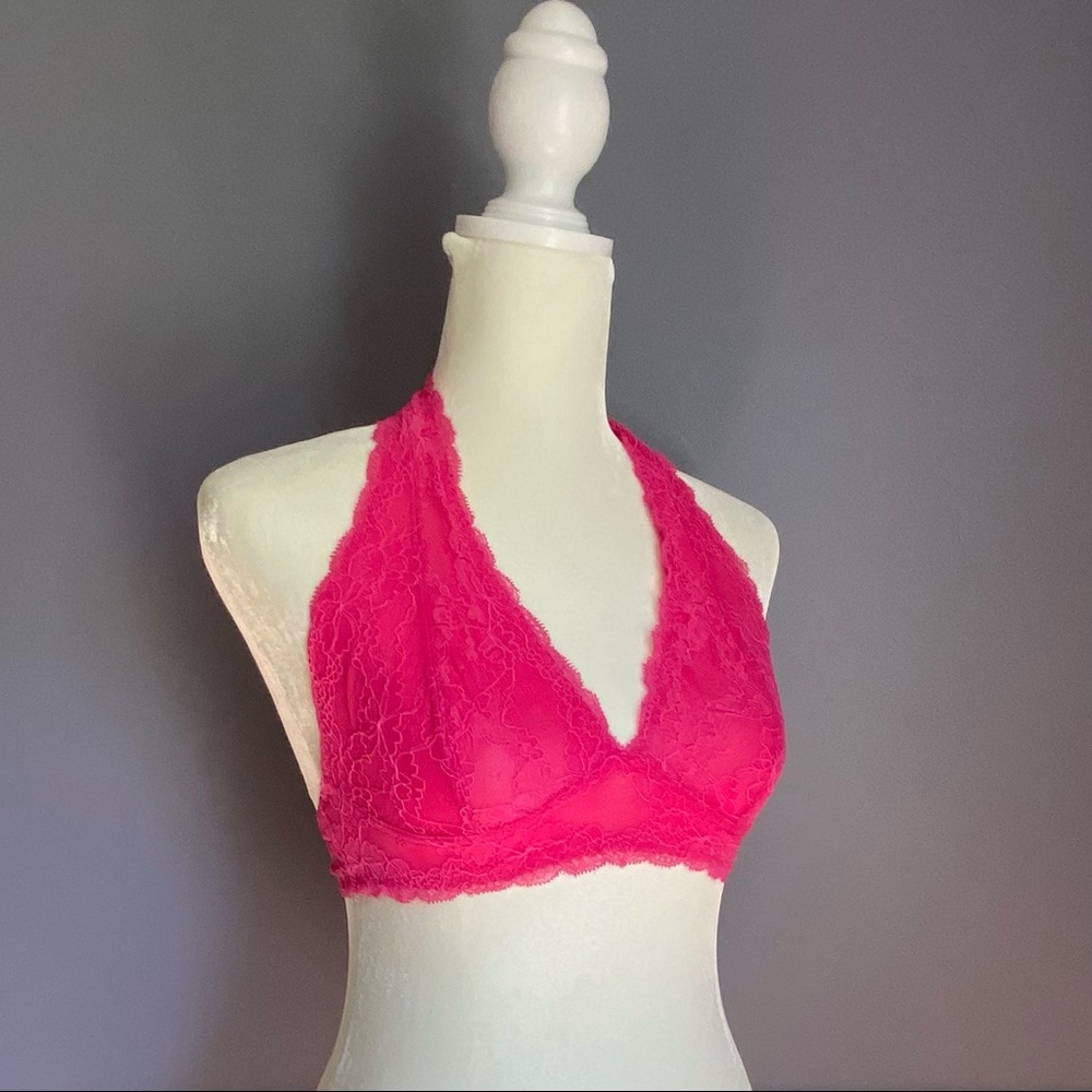 Lace halter bralette
